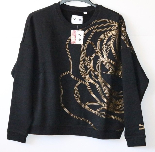 PUMA X Careaux Women's Crew Sweatshirt Black/gold 571688 05 Sz Large ... Puma x Careaux Women's Crew Sweatshirt Black/Gold 571688 05 SZ Large $70
