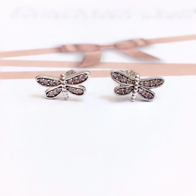 Genuine 925 Sterling Silver Crystal Dragonfly Stud Earrings Vintage Genuine 925 Sterling Silver Crystal Dragonfly Stud Earrings Vintage Look Jewelry