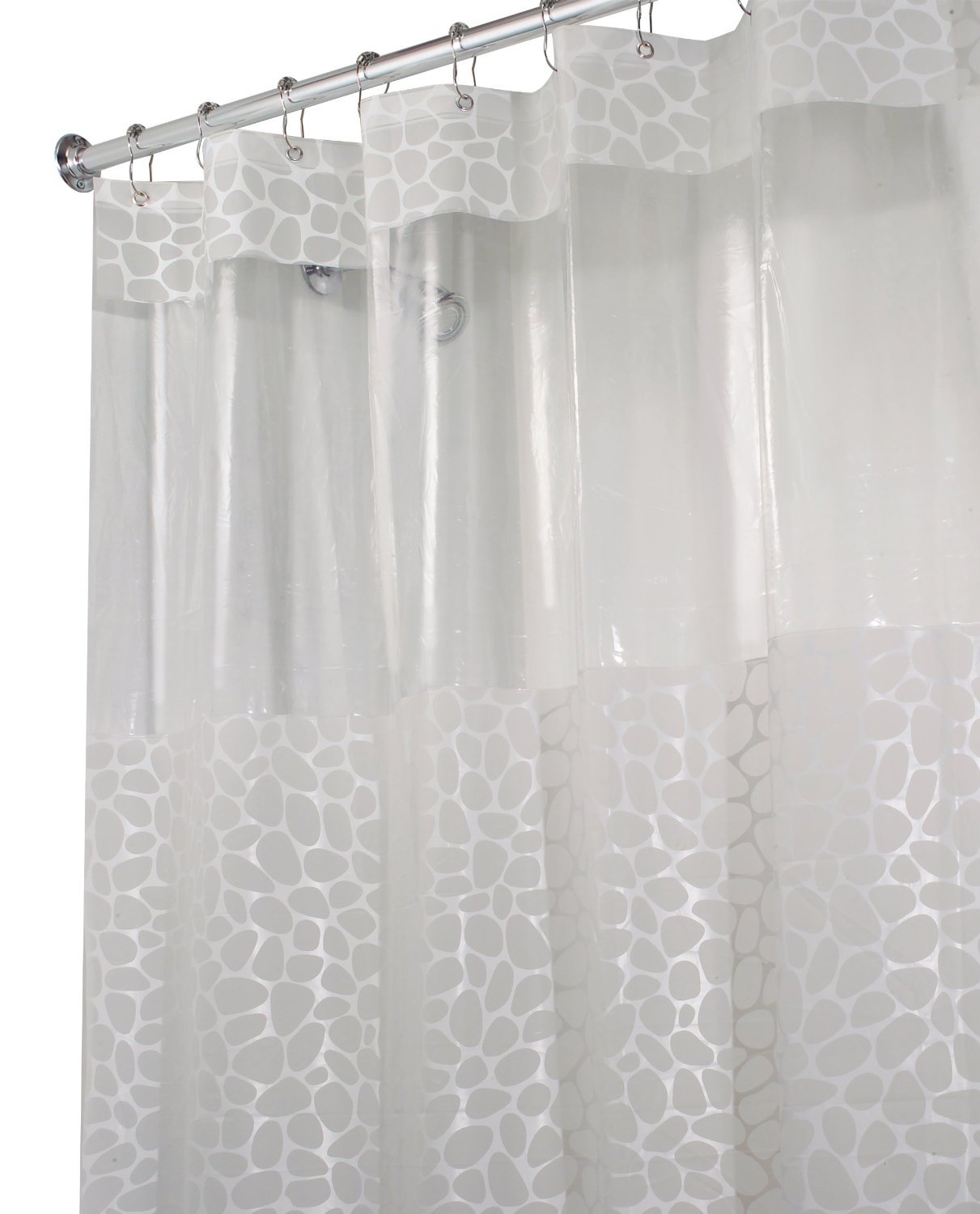 Interdesign Pebblz Shower Curtain Frosted White 54in By 78in Picture 1 Of 2