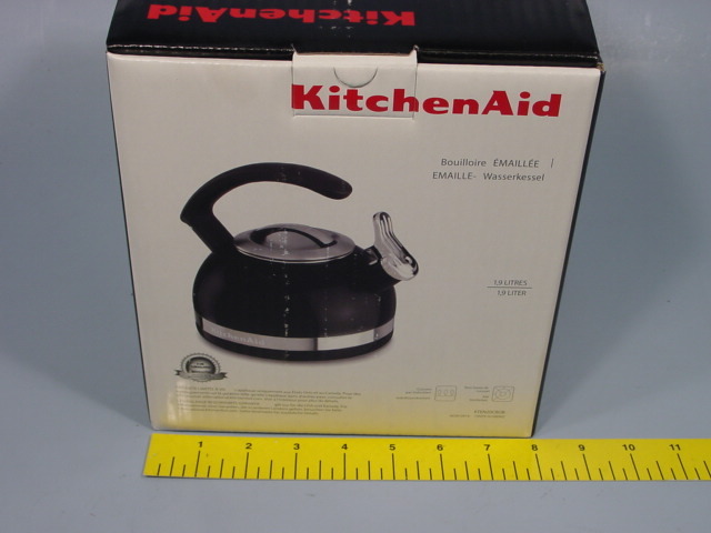 Kitchenaid Tea Kettle Porcelain Black Onyx 2 Quart Qt Lid Stovetop C Kitchenaid Tea Kettle Porcelain Black Onyx 2 Quart Qt Lid Stovetop C Handle