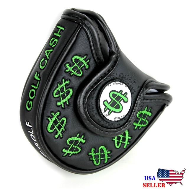 Cash Money Black Mallet Putter Cover Headcover for Scotty Cameron