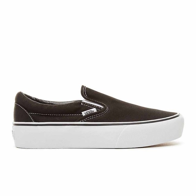 V0018EBLK Scarpe Vans Classic SlipOn Platform nero/bianco 2018 Donna Tela V V0018EBLK Scarpe Vans Classic SlipOn Platform nero/bianco 2018 Donna Tela V