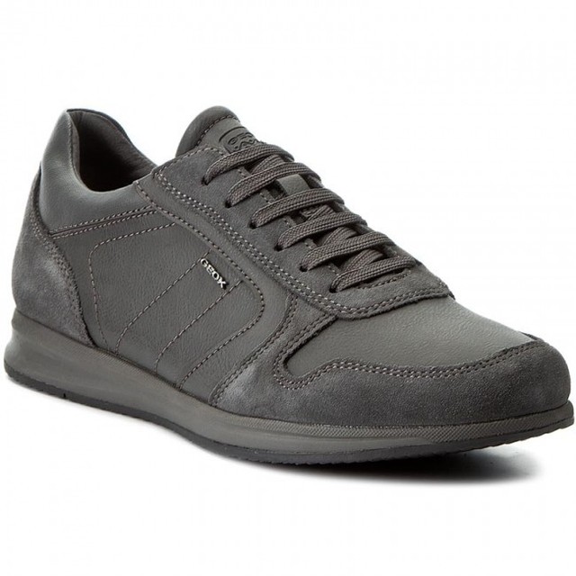 Scarpe GEOX Uomo modello AVERY color DARK GREY Cerato Scamociato Grigio Scuro 41 Scarpe GEOX Uomo modello AVERY color DARK GREY Cerato Scamociato Grigio Scuro 41