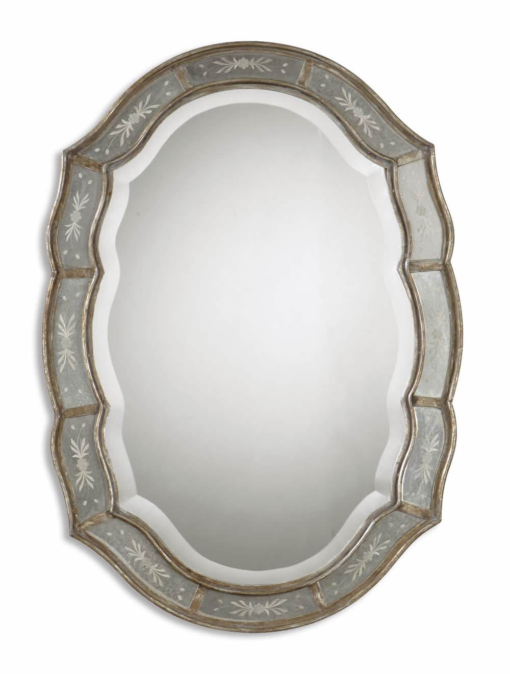 Uttermost 12530 B Antiqued Gold Fifi Decorative Beveled Mirror With Picture 1 Of