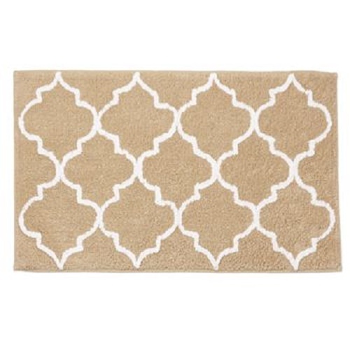 Sonoma Tan Lattice Plush Pile Throw Rug 17x24 Cotton Bath Mat Ebay
