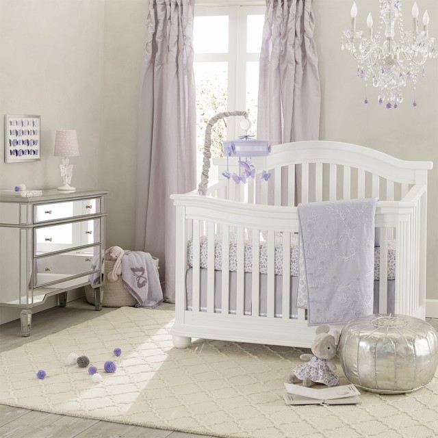 Lambs Ivy French Lavender 6pc Crib Bedding Set Include Per Lambs Ivy Signature French Lavender 4 Piece Set