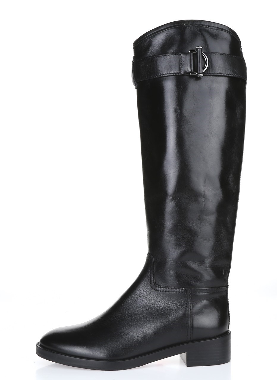 Grace Womens Black Leather Fashion Knee-High Boots Grace Womens Black Leather Fashion Knee-High Boots