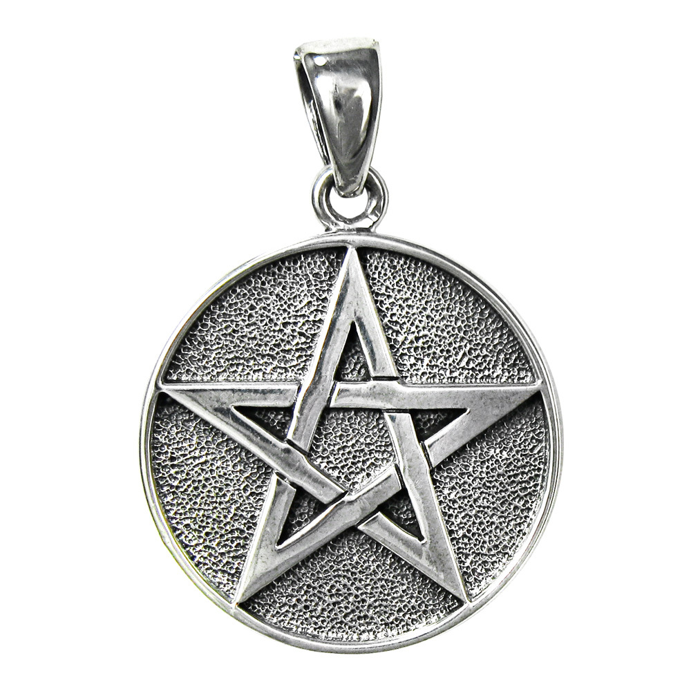 Double Sided Yin Yang Pentacle Pentagram Sterling Silver Pendant Picture 1 Of 2