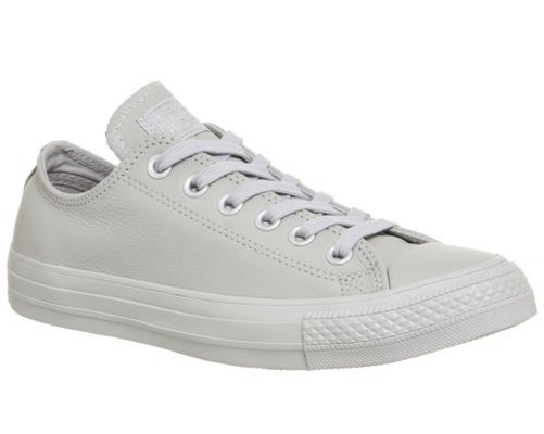 DONNA CONVERSE ALL STAR BASSA IN PELLE GRIGIO CENERE argento esclusivo DONNA CONVERSE ALL STAR BASSA IN PELLE GRIGIO CENERE argento esclusivo