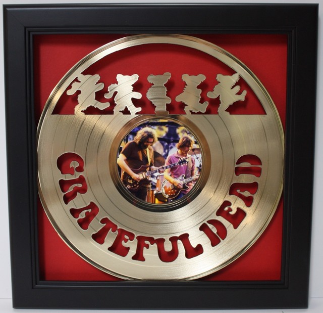 Grateful Dead Framed Laser Cut Gold Plated Vinyl Record Shadowbox Grateful Dead Framed Laser Cut Gold Plated Vinyl Record Shadowbox Wallart