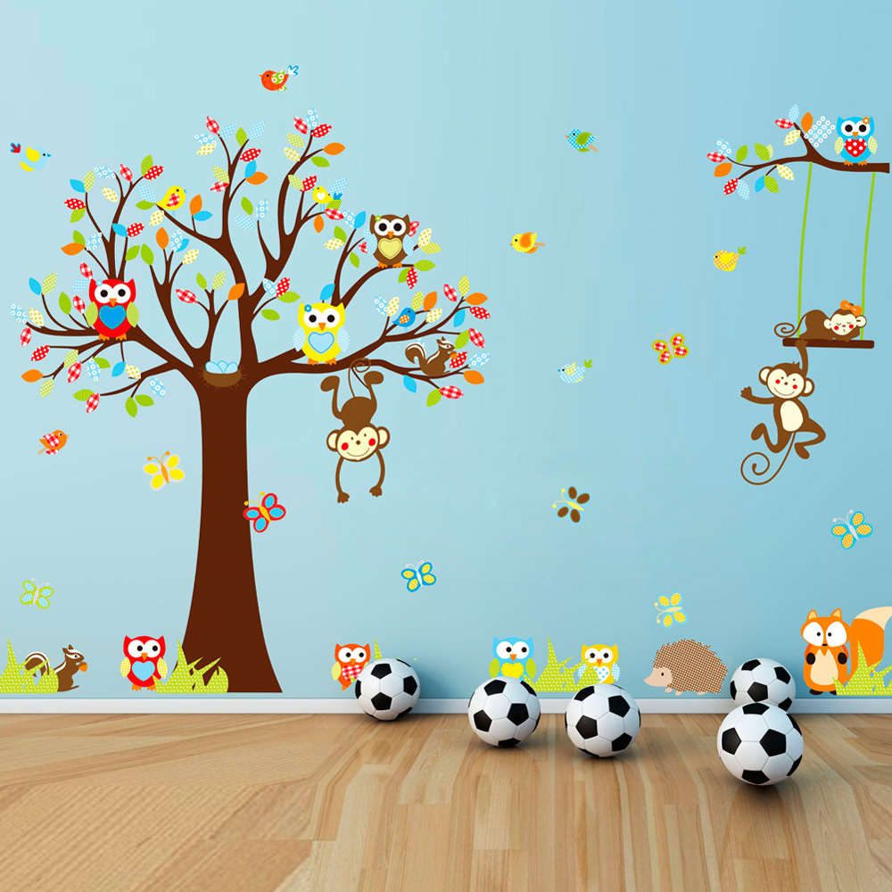 Baby Kids Wall Decal Bedroom Tree Owl Nursery Stickers Art Room Baby Kids Wall Decal Bedroom Tree Owl Nursery Stickers Art Room Decor Removable Ebay