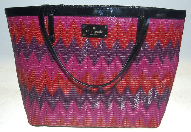 Kate Spade Small Coal Beverly Breeze Pink Purple Patent Leather Tote Kate Spade Coal Beverly Breeze Multi Tote Bag New Nwt 368 Auth