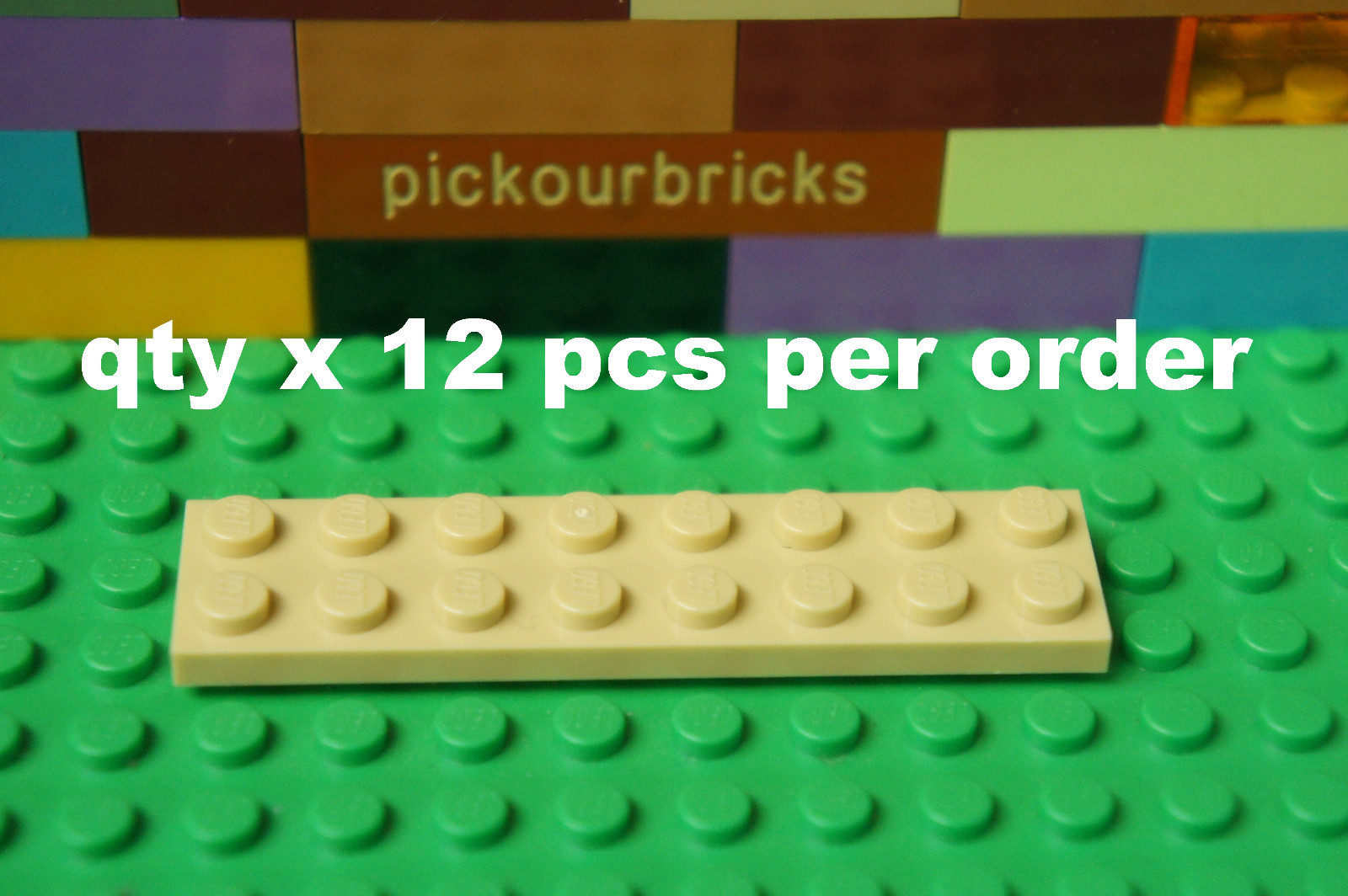15 NEW LEGO Plate 2 x 8 BRICKS Green