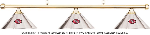 Nfl San Francisco 49ers Chrome Metal Shade Br Bar Billiard Pool Nfl San Francisco 49ers Chrome Metal Shade Br Bar Billiard Pool Table Light
