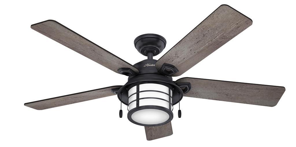 Hunter 54 Key Biscayne Weathered Zinc Outdoor Damp Rated Light Picture 1 Of