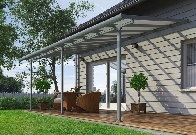 Palram Hg9424 Patio Cover 10 Ft X 24 Grey Ebay Palram 10 X 24 Feria Patio Cover Gray