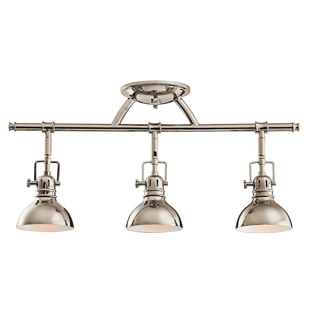 Kichler Lighting Hatteras Bay 3 Light Fixed Rail In Polished Nickel Picture 1 Of 2