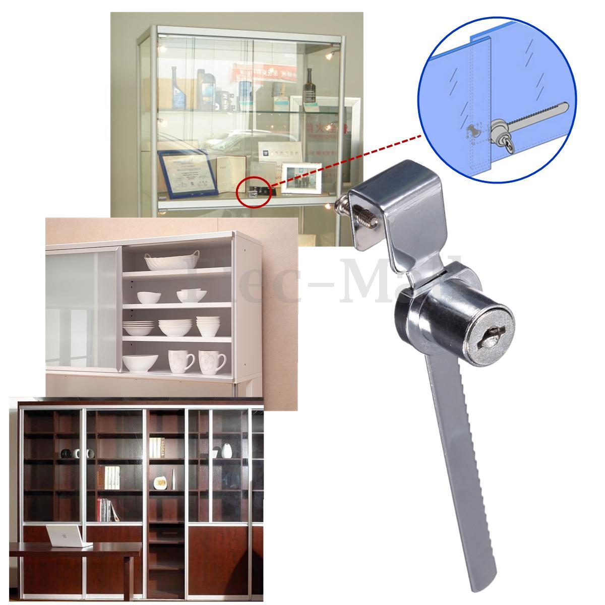 Keyed Alike Display Case Showcase Sliding Glass Cabinet Door Lock 2 Picture 1 Of 5