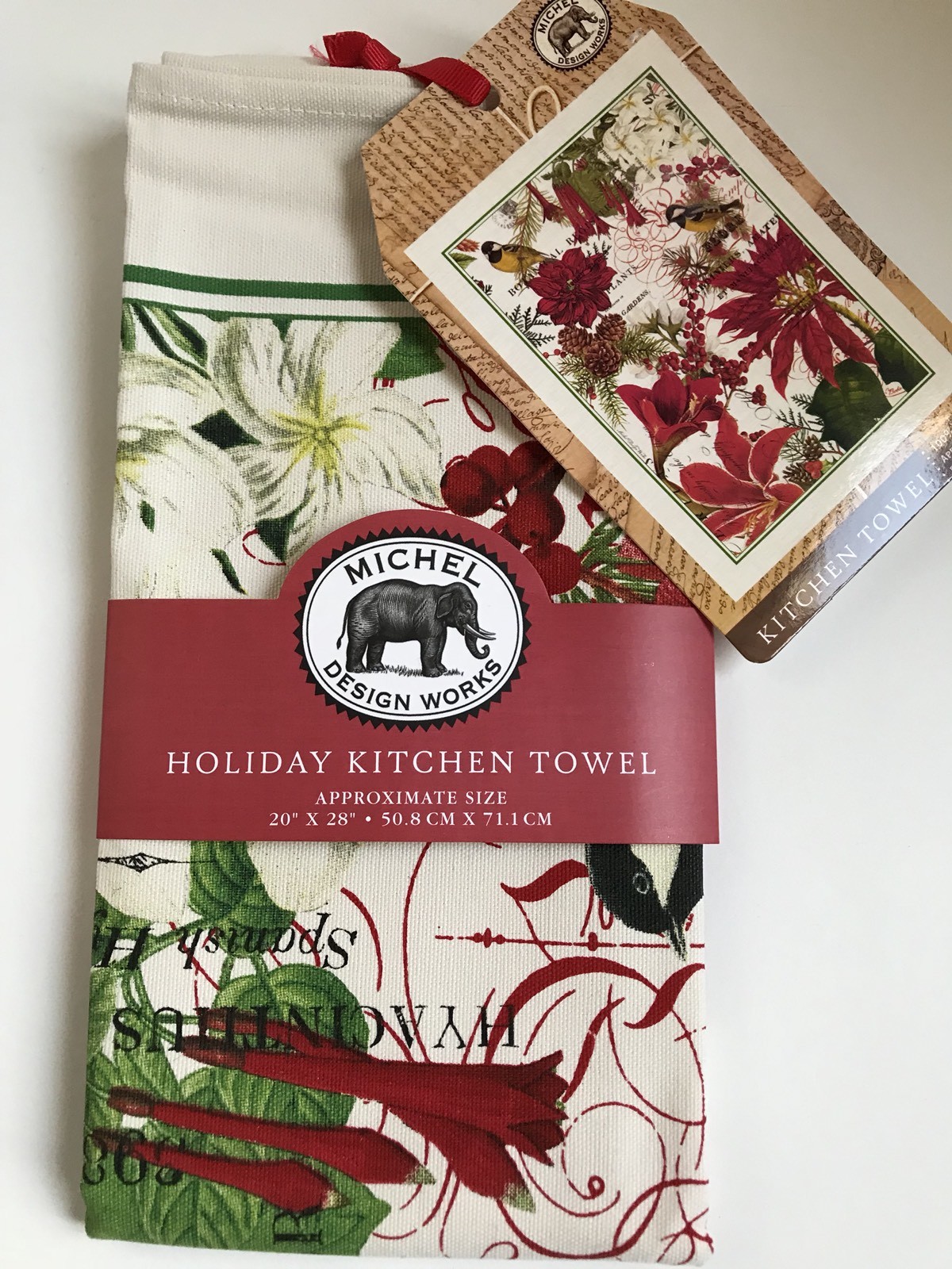 *michel Design Works 100 Cotton Kitchen Tea Towel Christmas Merry & Bright *michel Design Works 100 Cotton Kitchen Tea Towel Christmas Merry & Bright