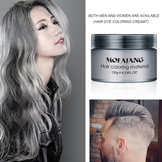 Mofajang Dye UniGrey Hair Color Mud Wax Molding Silver 
