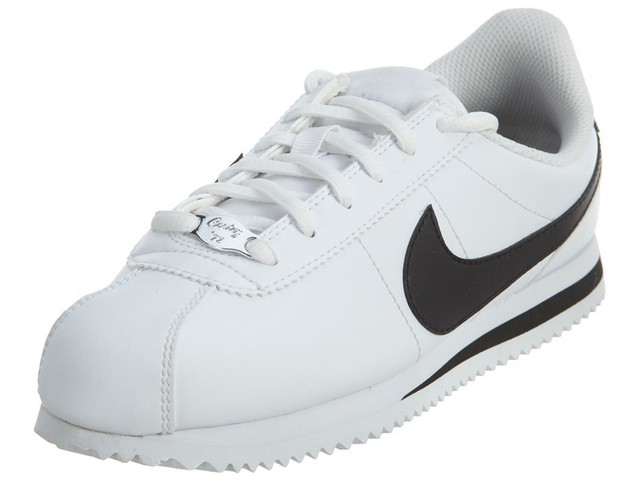 scarpe nike CORTEZ BASIC BLACK SL GS classic leather pelle nero bianco origin scarpe nike CORTEZ BASIC BLACK SL GS classic leather pelle nero bianco origin