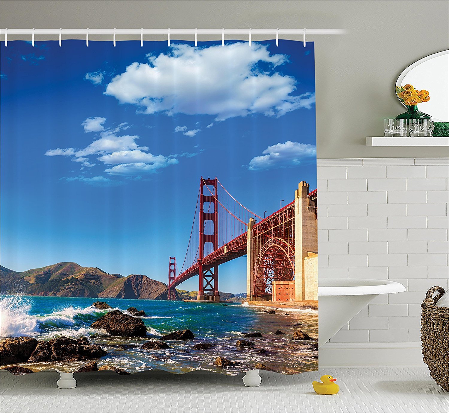 Ambesonne Apartment Decor Collection San Francisco Golden Gate Picture 1 Of
