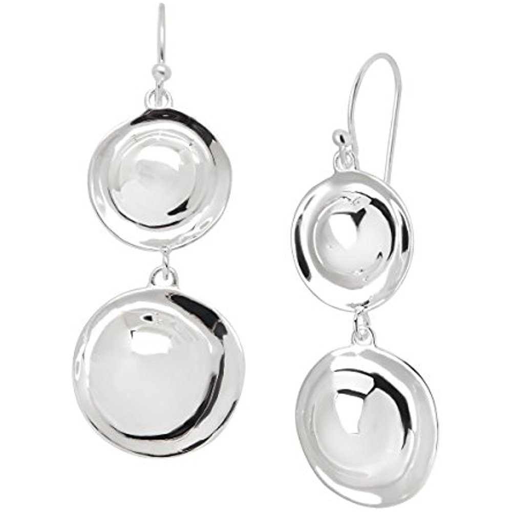 Silpada Retro Revival Sterling Silver Double Circle Drop Earrings Picture 1 Of 6