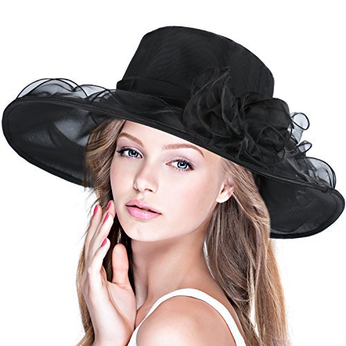 Kentucky Derby Hat Black Women Church Hats Las Wedding Kentucky Derby Hat Black Women Church Hats Las Wedding Organza Ebay