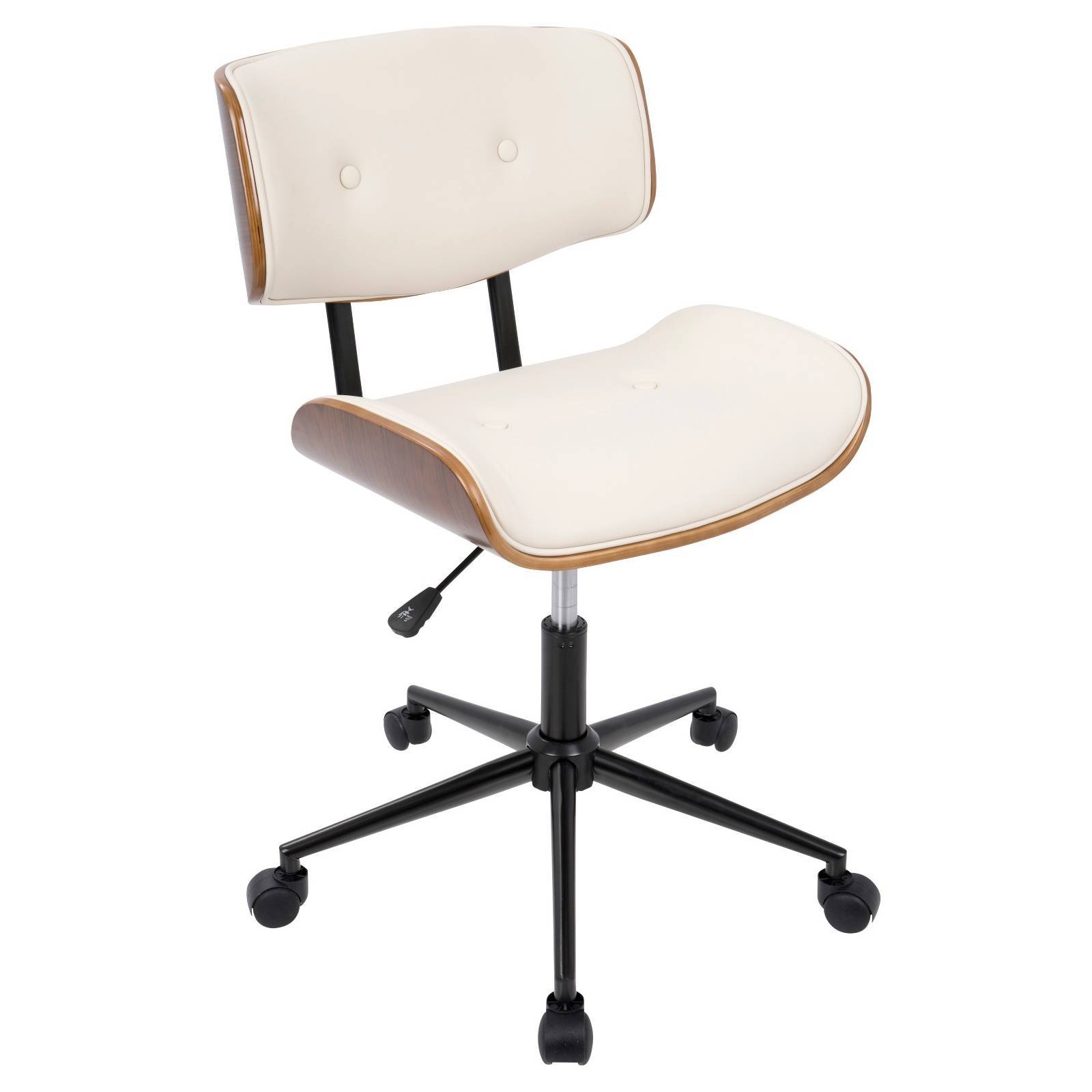 Lombardi Height Adjule Office Chair In Walnut And Cream Id Picture 1 Of 4
