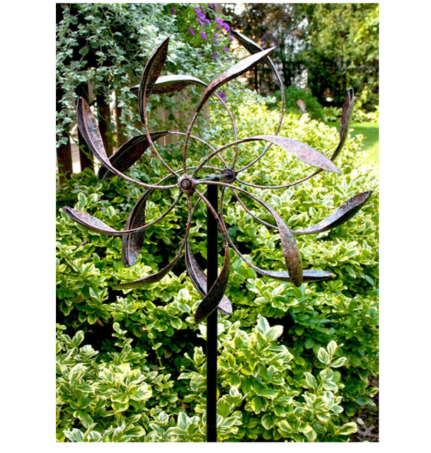 Kinetic Garden Wind Spinner Yard Decor Windmill Outdoor Metal Copper ... Kinetic Garden Wind Spinner Yard Decor Windmill Outdoor Metal Copper ...