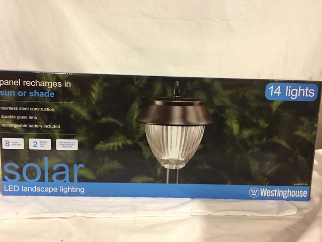 Westinghouse Stainless Steel Glass Lens 14 Solar Light Set Westinghouse Stainless Steel Glass Lens 14 Solar Light Set