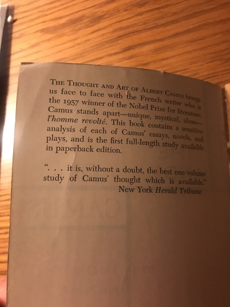The Thought and Art of Albert Camus