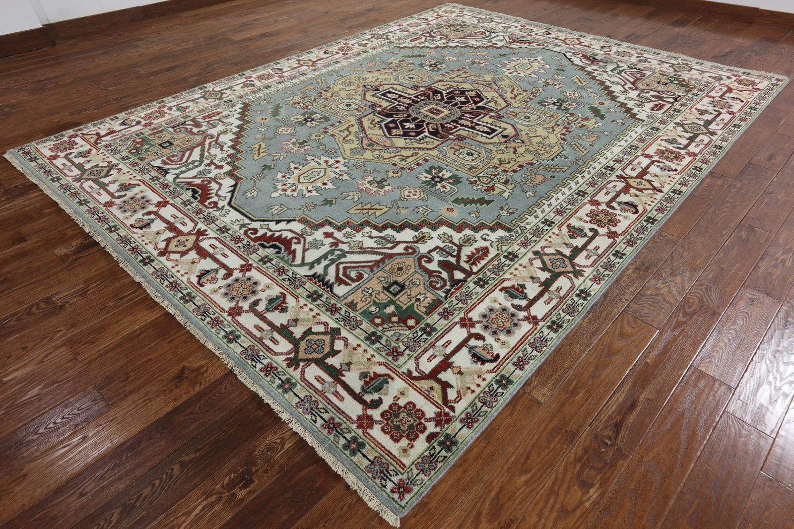 Hand Knotted Oriental Heriz Serapi 9 X 12 Wool Area Rug P3229 1012 Picture 2 Of 9