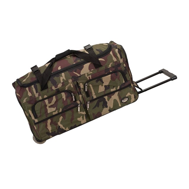 Camouflage Luggage Large Rolling Duffle Bag 36 Inch Rockland Ebay Rockland 36 Rolling Duffel Bag Camo