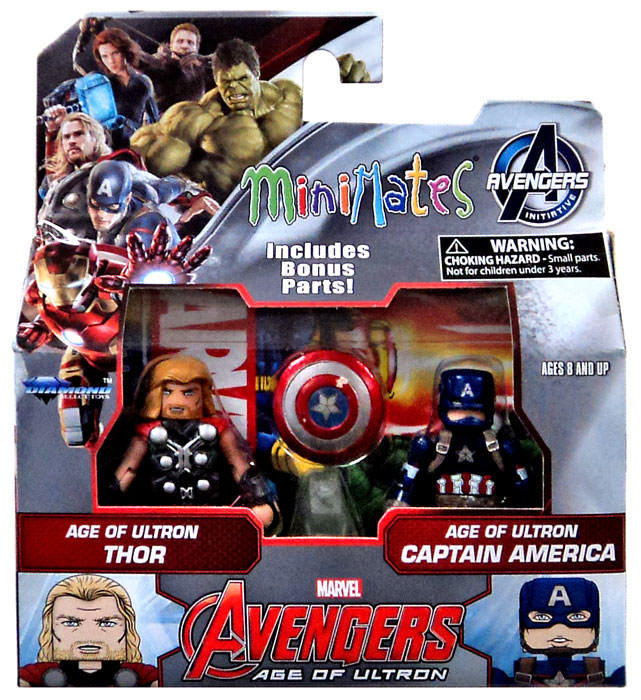 Marvel Minimates Series 61 Age Of Ultron Thor Captain America Marvel Minimates Series 61 Age Of Ultron Thor Captain America
