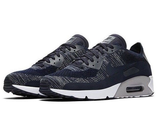 Nike Air Max 90 Ultra 2.0 Flyknit # 875943 401 College Navy Men Sz 8 - 12 Nike Air Max 90 Ultra 2.0 Flyknit # 875943 401 College Navy Men Sz 8 - 12