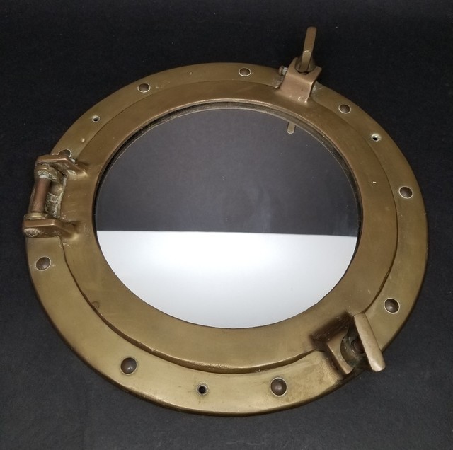 11 Brass Porthole Mirror Nautical Maritime Ships Port Hole Vintage 11 Brass Porthole Mirror Nautical Maritime Ships Port Hole Submarine
