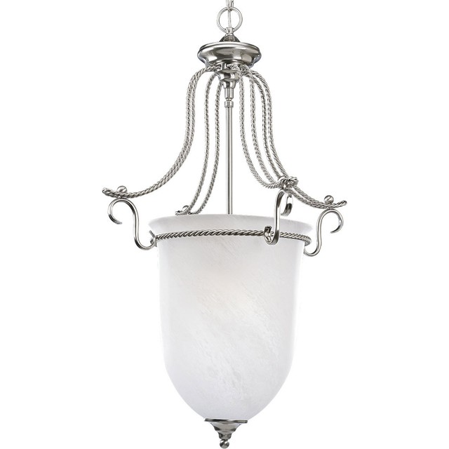 Progress Lighting Avalon 3 Light Hall Foyer In Brushed Nickel Progress Lighting Avalon 3 Light Hall Foyer In Brushed Nickel P3785 09 Ebay