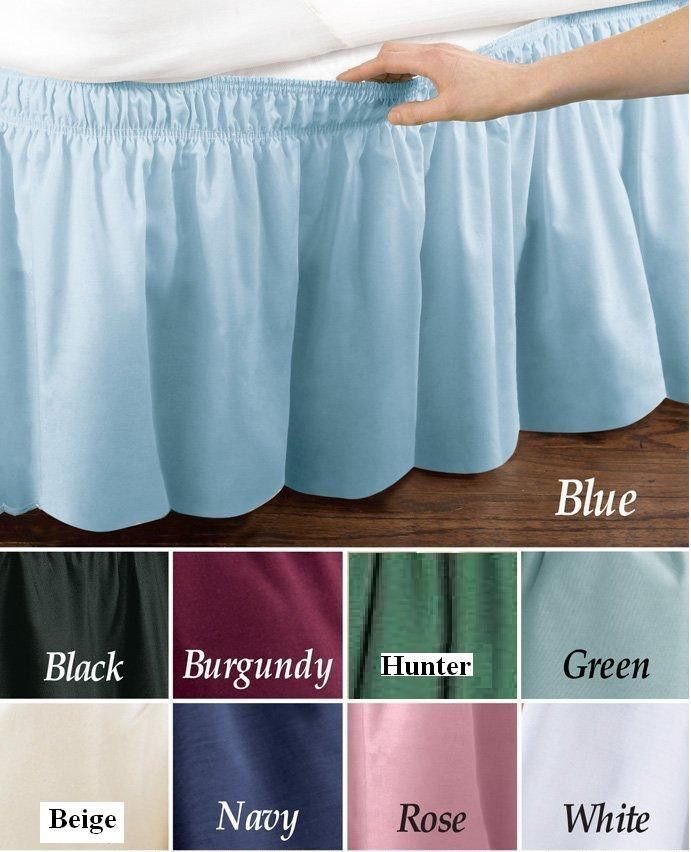Wrap Around Dust Ruffle Cotton Blend Bed Skirt 14 Inch Drop Picture 1 Of 12