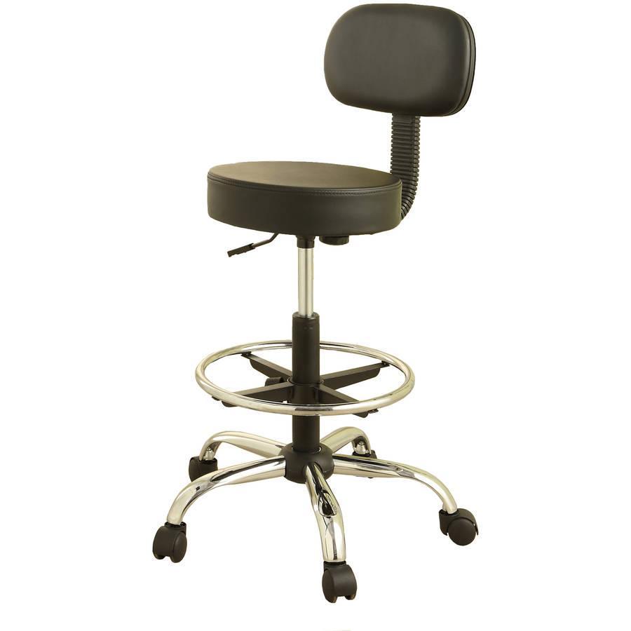 Furniture Of America Tesah Round Seat Swival Office Chair Black Picture 1 Of 2