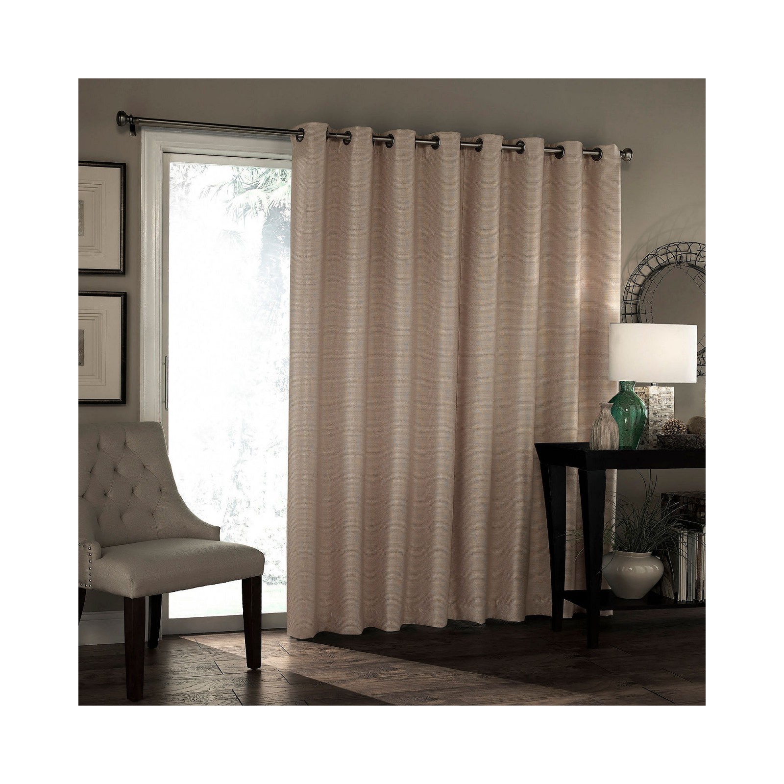 Eclipse Bryson Thermaweave Blackout Patio Door Panel Wheat Grommet Picture 1 Of 4