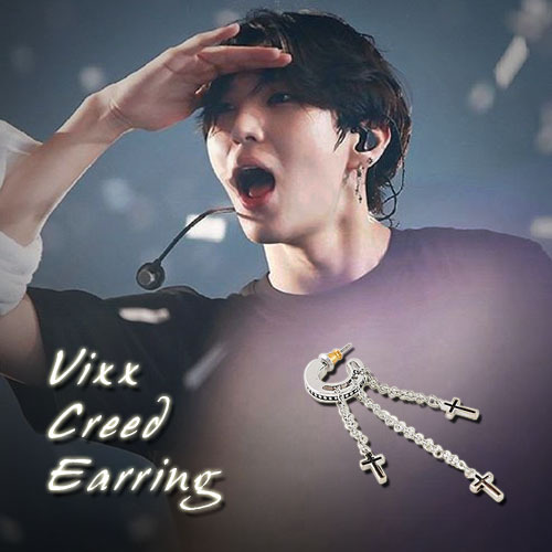 Vi Creed Earring Kpop Style Earrings Made In Korea Hot Item 1piece Vi Creed Earring Kpop Style Earrings Made In Korea Hot Item 1piece
