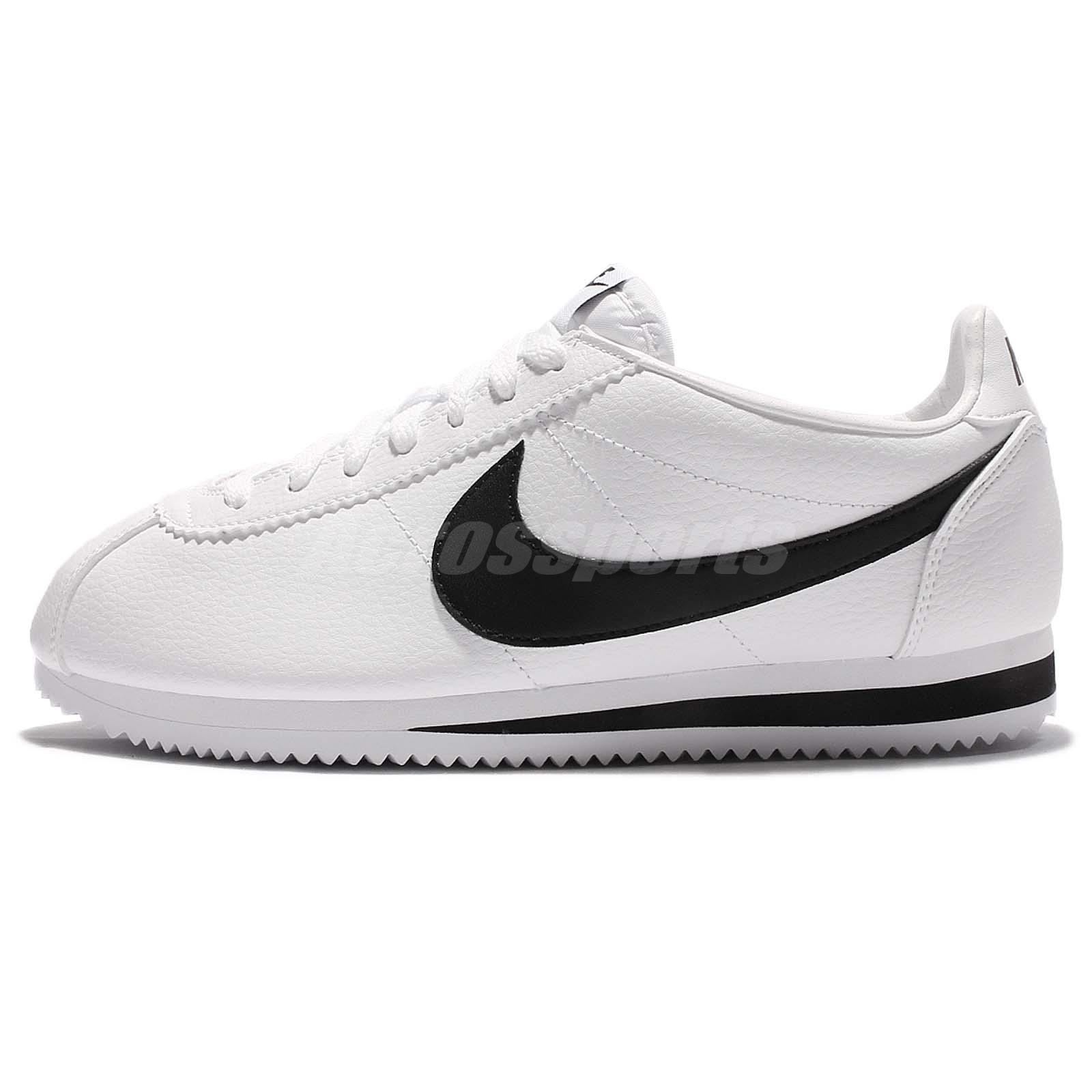 Nike Classic Cortez Leather Hombres Lifestyle Zapatillas Blanco Negro Nike Hombres Classic Cortez Leather Hombres Nike Lifestyle Zapatillas Blanco Negro a90413