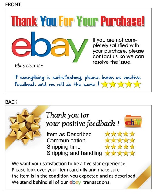 100 Thank You Business Card For Ebay Er Your Id Writable 100 Thank You Business Card For Ebay Er Free Shipping Your Id Writable