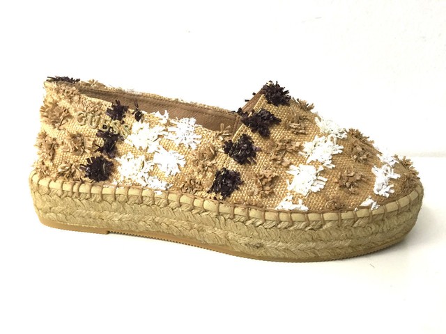 SCARPE DONNA GUESS ESPADRILLAS WHITE COFFEE MODELLO ROSINA DS15GU44 SCARPE DONNA GUESS ESPADRILLAS WHITE COFFEE MODELLO ROSINA DS15GU44