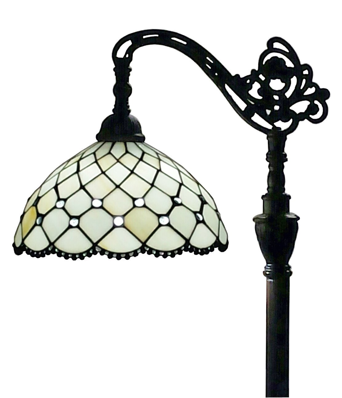 Amora Lighting Tiffany Style White Jewel Floor Lamp Am121fl12 Ebay Picture 1 Of 4