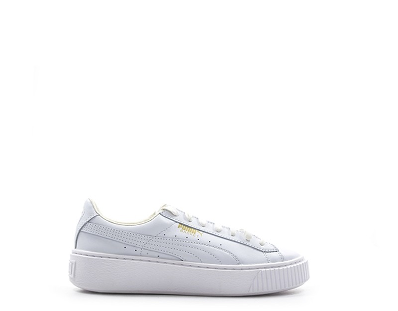 PUMA BASKET PLATFORM CORE Scarpe Sneakers Trendy Donna Bianco In Vera Pelle PUMA BASKET PLATFORM CORE Scarpe Sneakers Trendy Donna Bianco In Vera Pelle