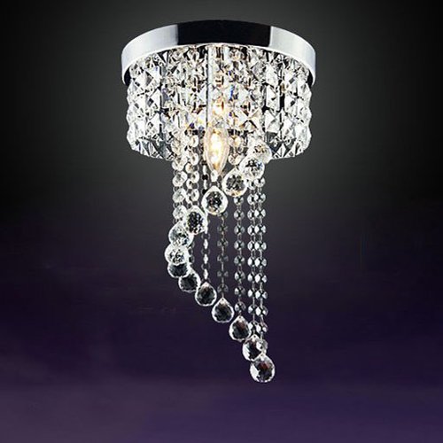 House Flush Mount 1light Crystal Chandelier Silver Pendant Ceiling ... House Flush Mount 1light Crystal Chandelier Silver Pendant Ceiling ...