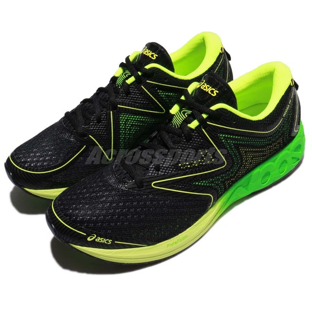 Asics Gel Noosa FF Black Green Gecko Yellow Men Running Shoes Sneaker T722N 9085 Asics Gel Noosa FF Black Green Gecko Yellow Men Running Shoes Sneaker T722N 9085