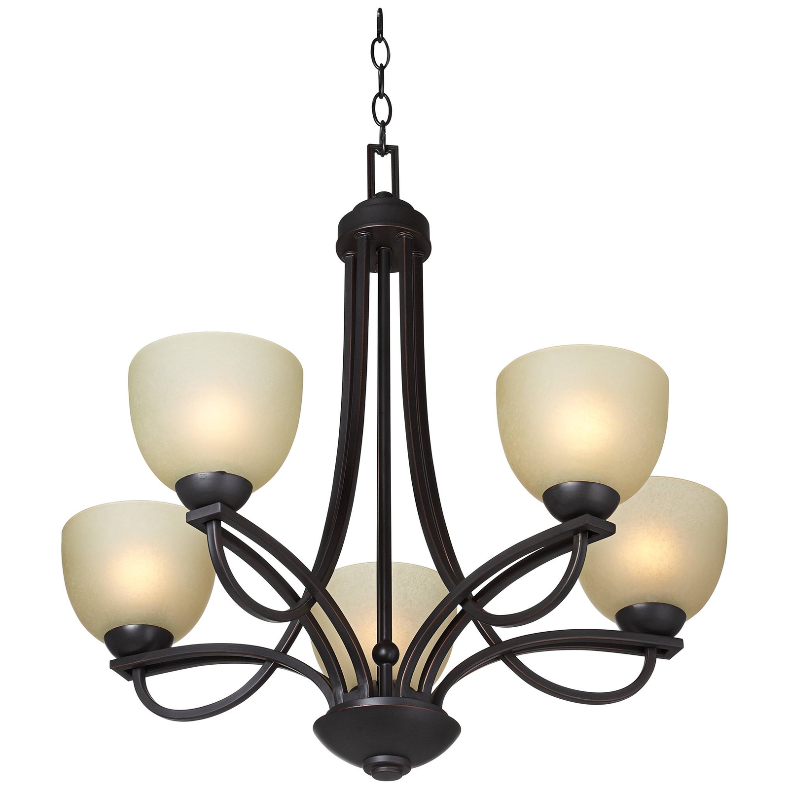Franklin Iron Works Bennington Collection 5 Light Chandelier